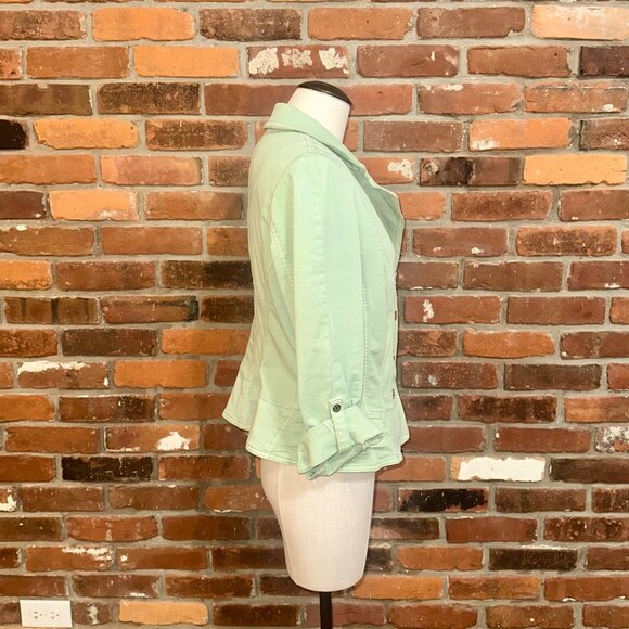 White House Black Market Sage Mint Pret Jacket Size 14 - Picture 3 of 5